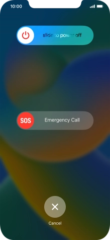 Press and drag the power off icon right.