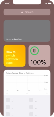 Slide your finger upwards on the screen.