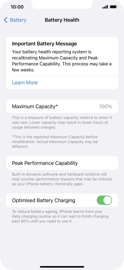 Press the indicator next to 