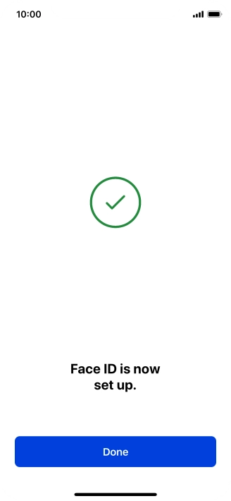 Press Done. If you haven't previously selected a phone lock code, key in a code of your own choice twice.