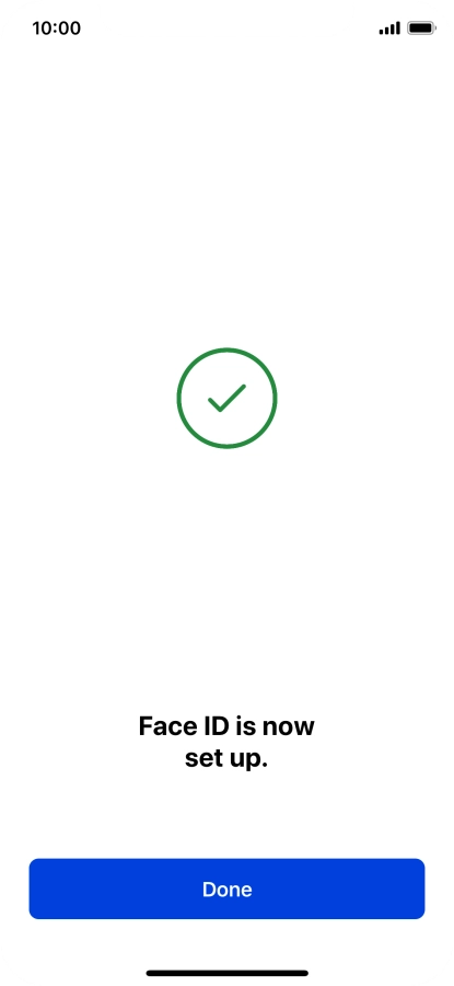 Press Done. If you haven't previously selected a phone lock code, key in a code of your own choice twice.