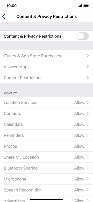 Press the indicator next to 