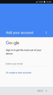 If you don t have a Google account, press Or create a new account and follow the instructions on the screen to create an account.