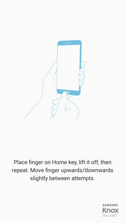Follow the instructions on the screen to create the phone lock code using your fingerprint.