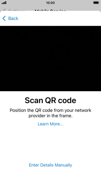 Place the QR code you've received inside the phone camera frame to scan the code.