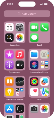Press the required app. Press the required app.