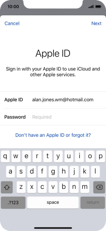 Press the field next to 