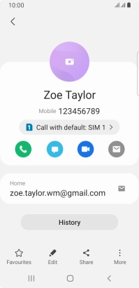 Press the call icon next to the required SIM. Press the call icon next to the required SIM.