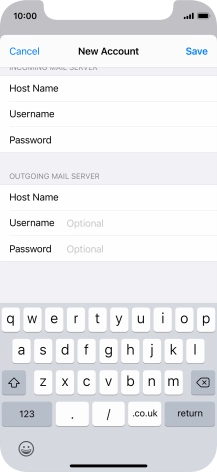 Press Save. Your email account has now been set up. To select more settings for incoming and outgoing server, proceed with the following steps.