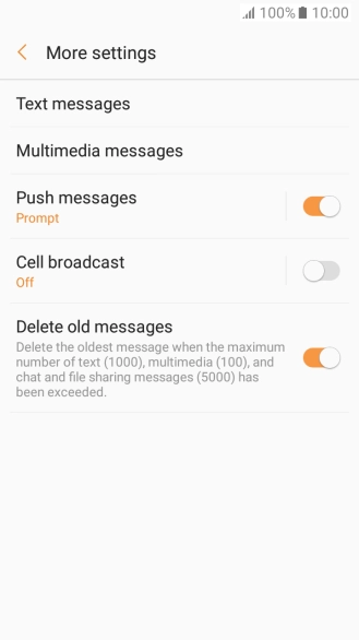 Press Text messages. Press Text messages.