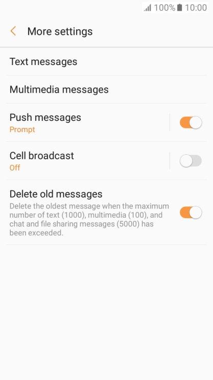 Press Text messages. Press Text messages.