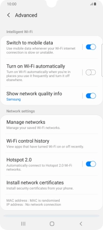 Press the indicator next to 