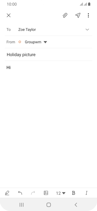 Press the attachment icon.