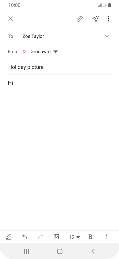 Press the attachment icon.