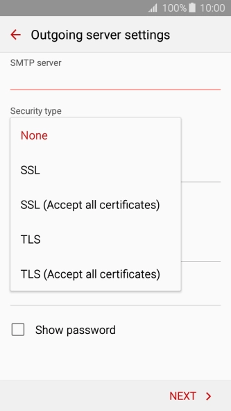 Press None to turn off the function.