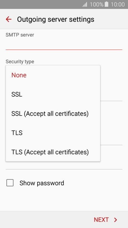 Press None to turn off the function.