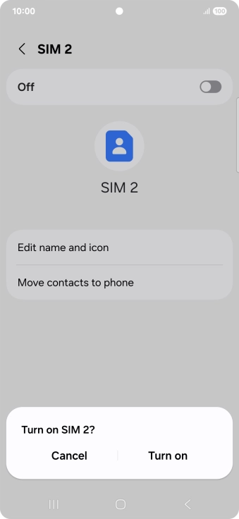 If you turn on use of the price plan, press Turn on.