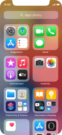 Press the required app.