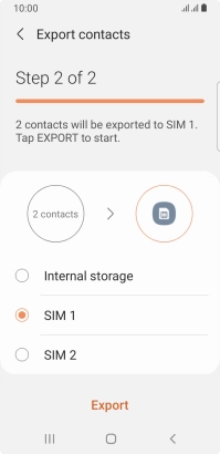 Press Export. Press Export.