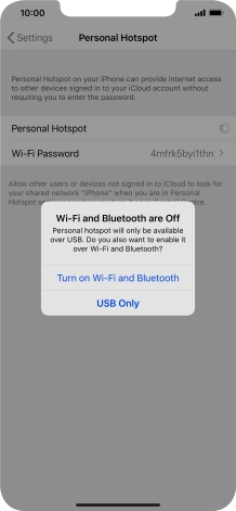 If Wi-Fi is turned off, press Turn on Wi-Fi and Bluetooth.