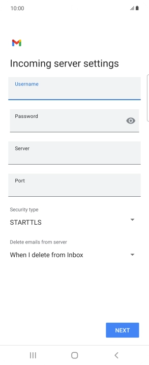 Press the field below 