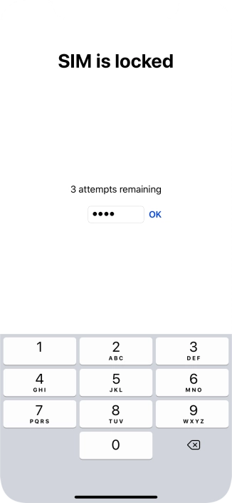 If your SIM is locked, key in your PIN and press OK.