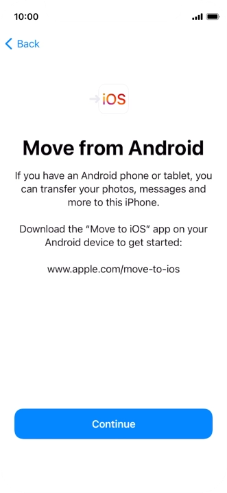 To transfer content to your phone, you need to install the app 