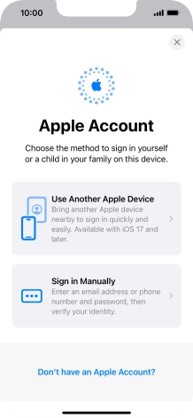 Press Sign in Manually.