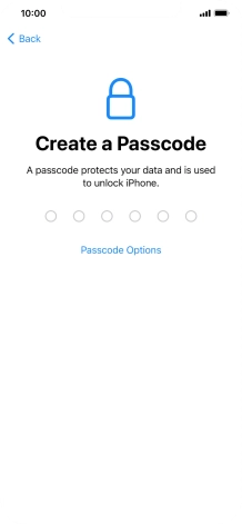 Press Passcode Options.