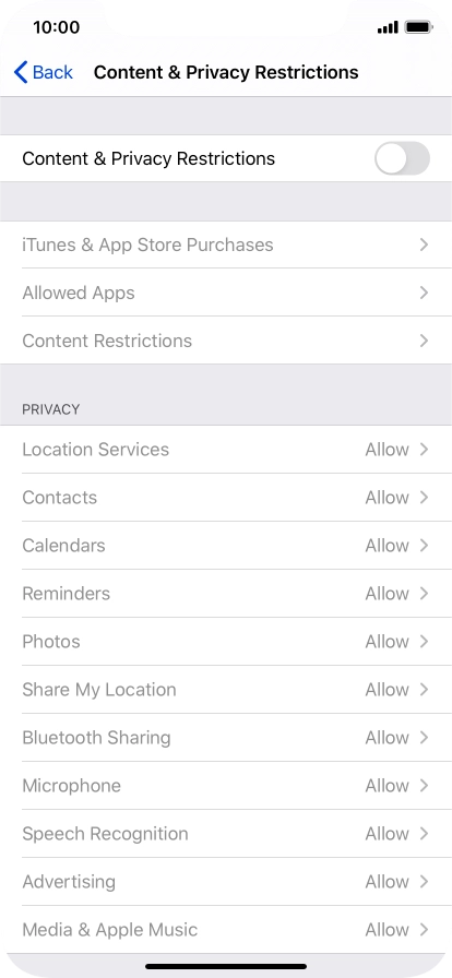 Press the indicator next to 