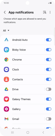 Press the drop down list.