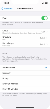 Press the indicator next to 