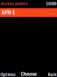 Press the Left selection key.