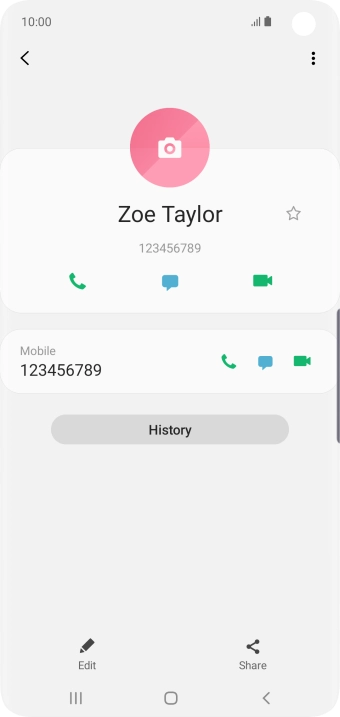 Press the Home key to return to the home screen.