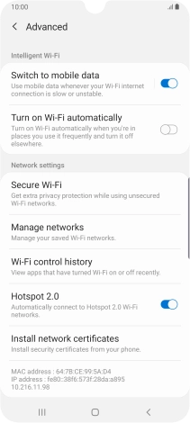 Press the indicator next to 
