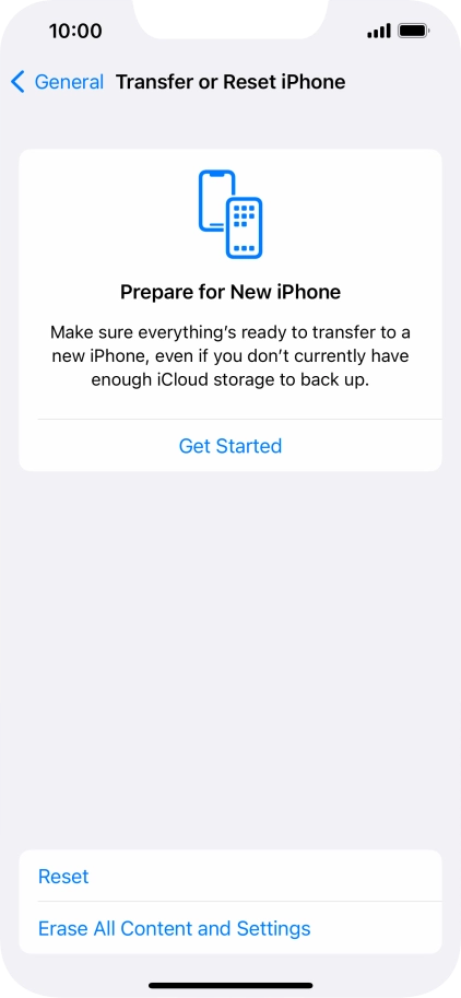 Press Reset. Press Reset.