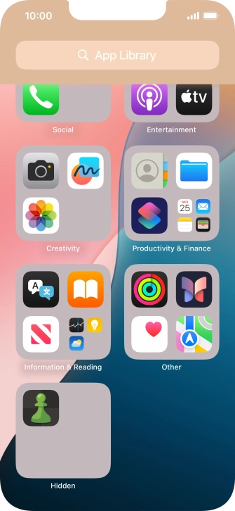 Press and hold the required app.