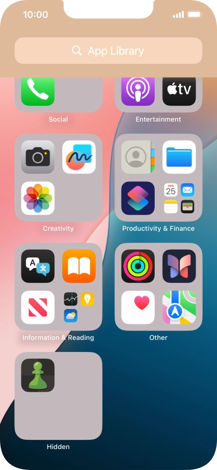 Press and hold the required app.