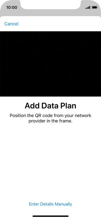 Place the QR code you've received inside the phone camera frame to scan the code.