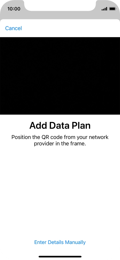 Place the QR code you've received inside the phone camera frame to scan the code.