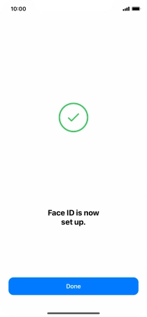 Press Done. If you haven't previously selected a phone lock code, key in a code of your own choice twice.