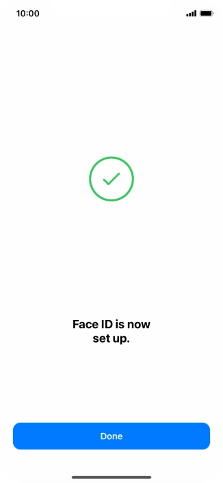 Press Done. If you haven't previously selected a phone lock code, key in a code of your own choice twice.