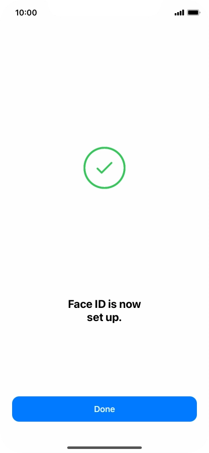 Press Done. If you haven't previously selected a phone lock code, key in a code of your own choice twice.