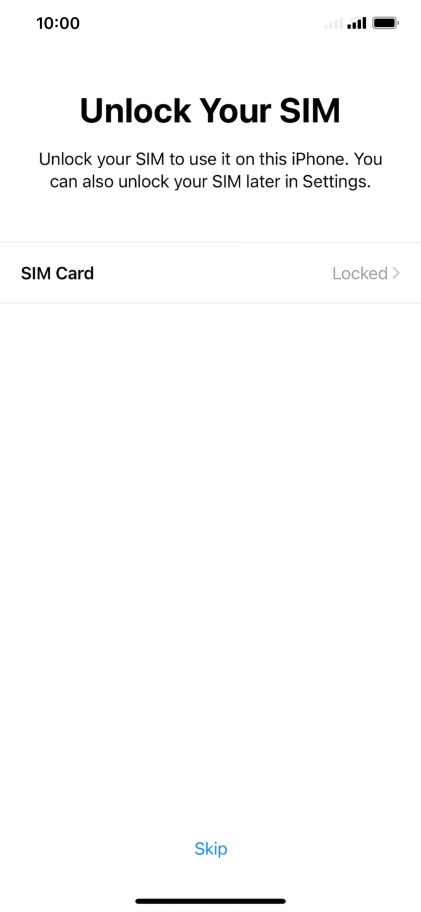 Press SIM Card.