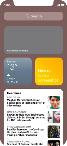 Slide your finger upwards on the screen.