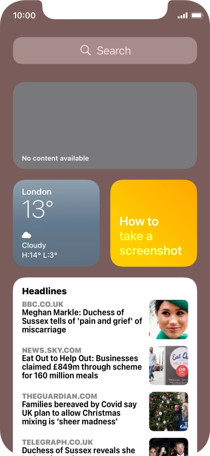 Slide your finger upwards on the screen.