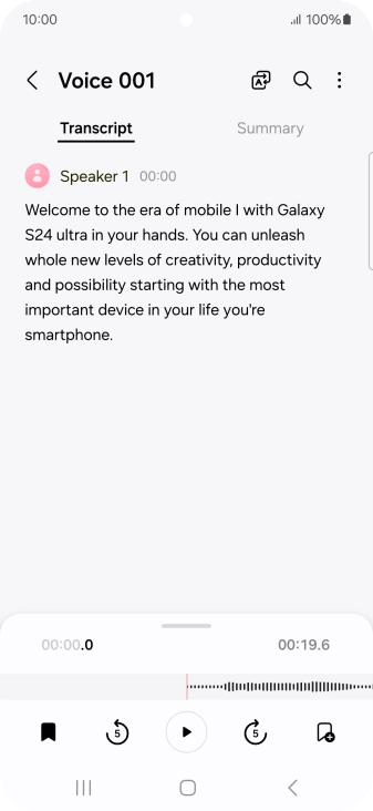 To view a summary of the text, press Summary.