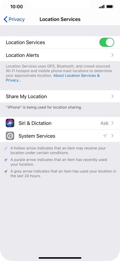 Press the required app.