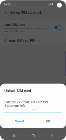 Key in your PIN and press OK.