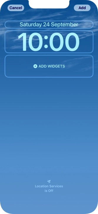 To customise the way the lock screen date is displayed, press the date widget and follow the instructions on the screen to select the required widget display mode.